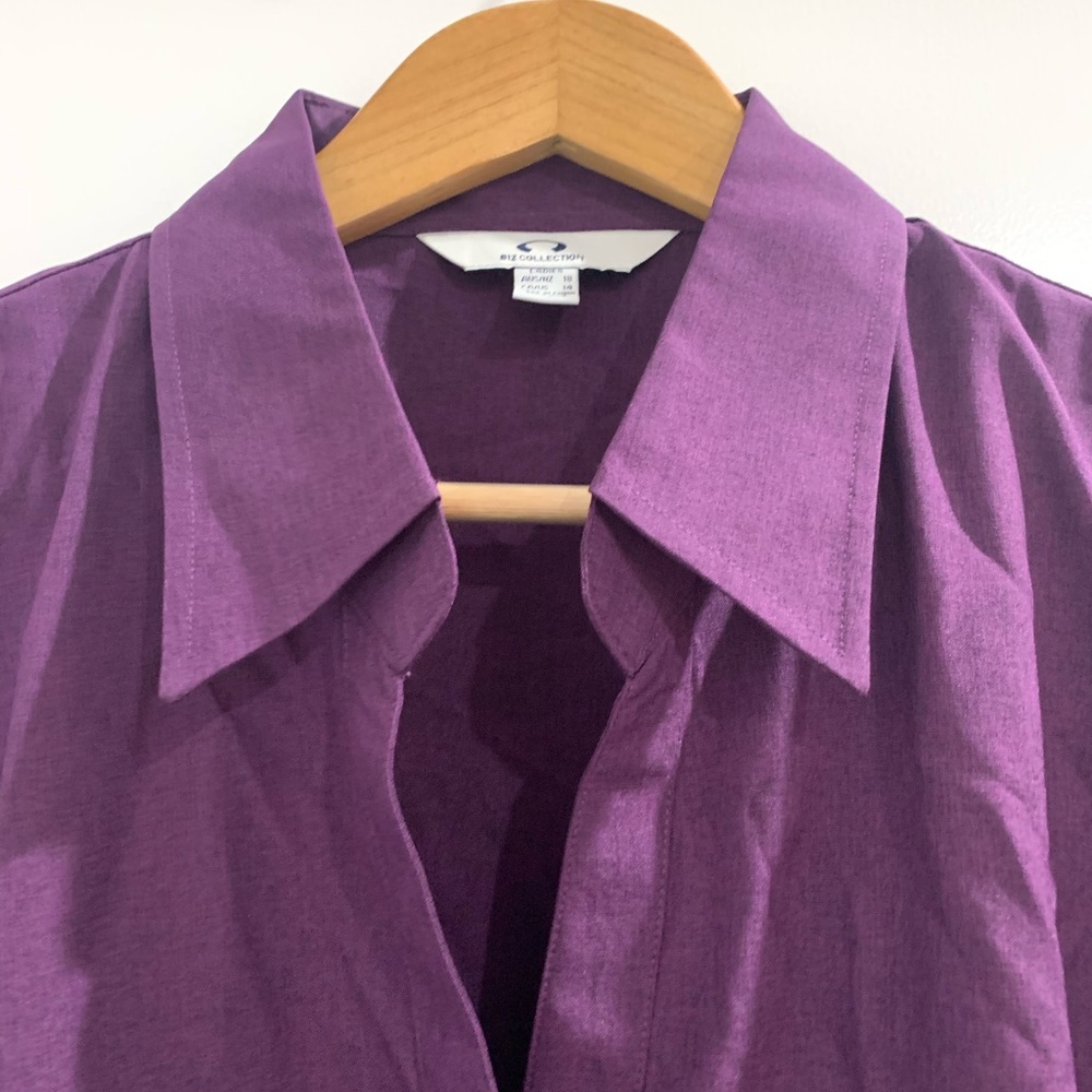 Biz Collection Purple Top Size 18 - Picture 2 of 6